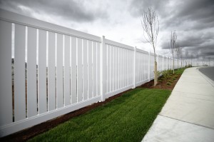 sidewalk by a fence