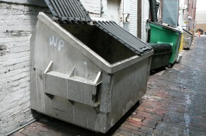 Property owners and commercial business owners should have dumpster corrals on their property.