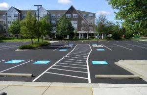 pavement parking lot at Parkview at Ellicott City