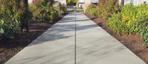 Concrete sealant creates a smooth concrete sidewalk