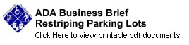 ADA Business Brief Restriping Parking Lots Logo